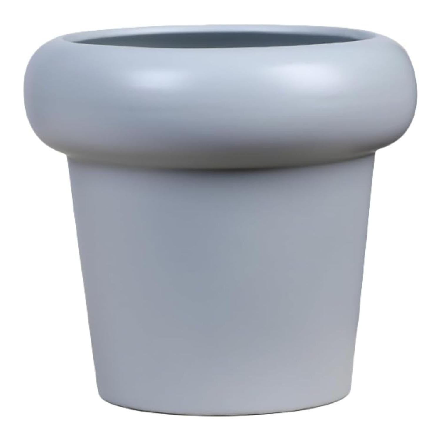 Fliperex - Macetero Maceta Estilo Escandinavo Acabado Moderno Gris Gris