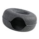 thumbnail image 4 of Túnel De Fieltro Para Gatos Cama Cueva Extraíble Fácil De Llevar Con Cremallera Gris Oscuro, 4 of 5