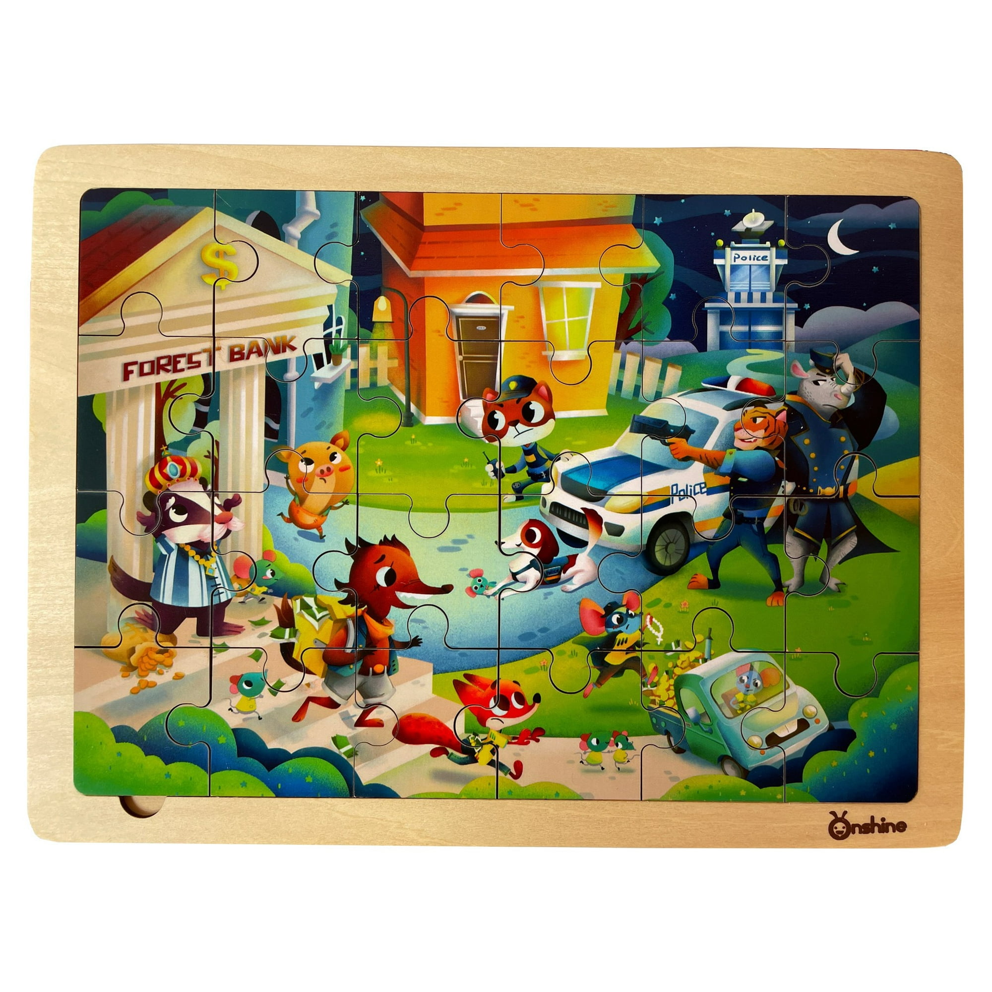 Onshine - Rompecabezas 24 Piezas Madera Robbery
