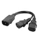 thumbnail image 1 of Cable Adaptador De Corriente Negro IEC320-C14 A 2C13 Macho A Hembra Servidor PDU/UPS, 1 of 5