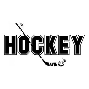 Rienda Libre Graphics - Decomural Hockey Text Sports Ws-15073