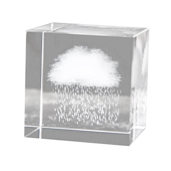 3D Crystal Cube Crafts Weather Sign Cube Para El Día De San Valentín Decoración Lluvia