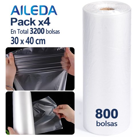 Bolsas Prepicadas En Rollo 30X40 Cms Aileda Bolsas Prepicada 1 Rollo Con 800 Bolsas En Total 4 Rollo