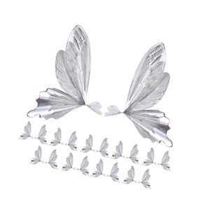 Bothyi - 40X Papel De Regalo De Flores De Mariposa Para Vacaciones Día De Acción De Gracias Día De San Valentín Plateado