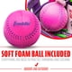 thumbnail image 3 of Guante de béisbol Franklin Sports AirTech Youth 8.5 rosa/morado, 3 of 9