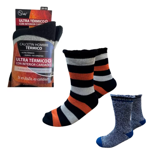 Genérico - Pack 3 Calcetines Chiporro Térmicos Largos Surtidos