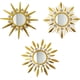 thumbnail image 1 of Espejo Manortang Champagne Gold de pared redondo de 9 cm, paquete de 3, 1 of 8
