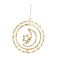 Magideal - Guirnalda De Luces Led Decorativas Navideñas, Adorno De Decoración Navideña, Blanco Cálido, Luces De Hadas Colgantes Para Fiestas, Festivales Y Bodas Luna Y Estrella