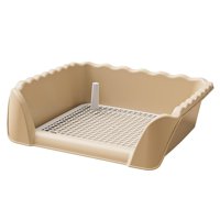 Ioensy - Inodoro Para Perros, Bandeja Portátil Para Orinal De Entrenamiento Para Animales Pequeños, Café Interior Y Exterior
