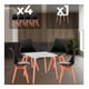 thumbnail image 2 of Juego De Comedor Cuadrado Con 4 Sillas Eames negro, 2 of 5