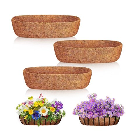 Forro De Fibra De Coco Para Macetas Jison21, 3 Unidades, 76 Cm, Forros De Coco Natural
