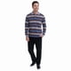 thumbnail image 3 of Polera Jersey Listada Cuello Camisero Gris, 3 of 4