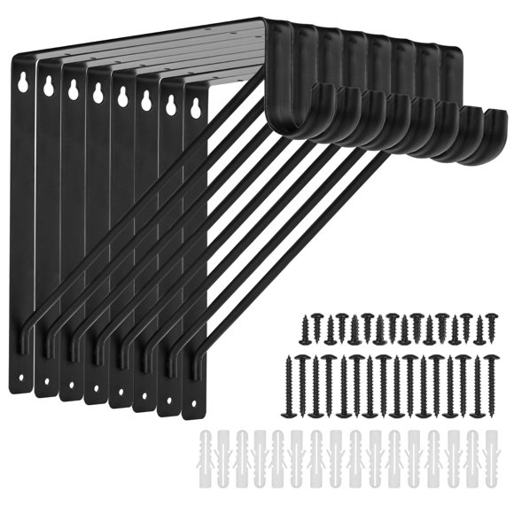 Soportes para estantes y barras de armario APOCHON, 11 x 11 pulgadas, 300 libras, paquete de 8