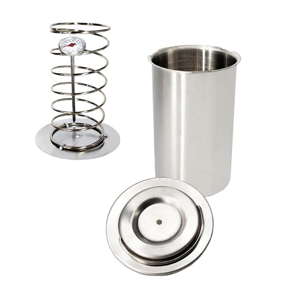 Sandwichera de prensa de carne de material acero inoxidable con termómetro, 18 cm/7,1 pulgadas, diámetro 10 cm/3,94 Inc fácil de operar herramientas de