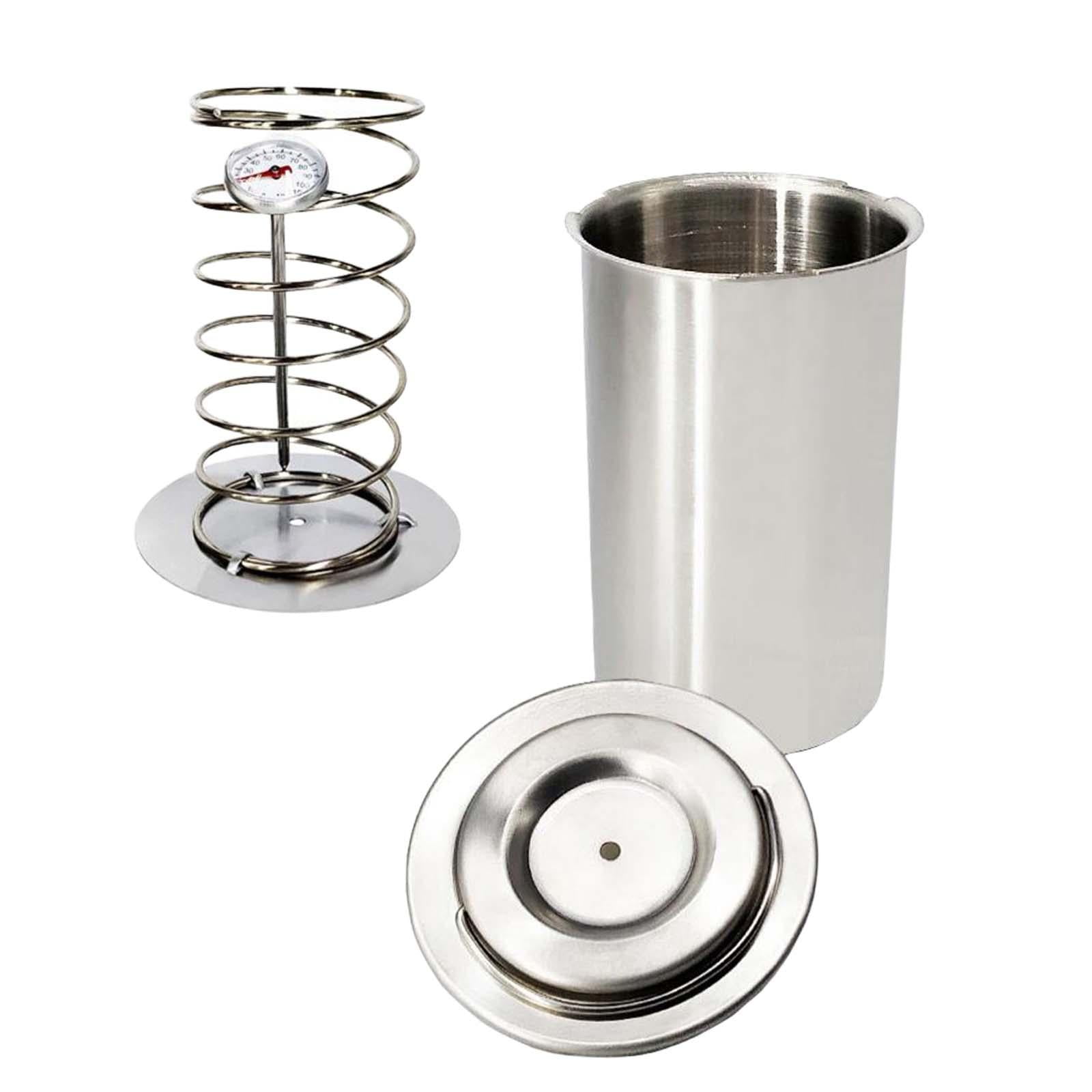 Magideal - Sandwichera De Prensa De Carne De Material Acero Inoxidable Con Termómetro, 18 Cm/7,1 Pulgadas, Diámetro 10 Cm/3,94 Inc Fácil De Operar Herramientas De