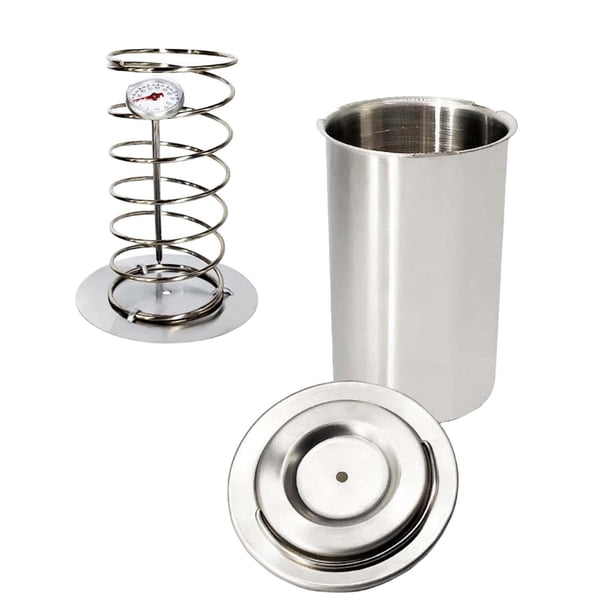 Sandwichera de prensa de carne de material acero inoxidable con termómetro, 18 cm/7,1 pulgadas, diámetro 10 cm/3,94 Inc fácil de operar herramientas de