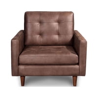 Latam Home - Sofa Napoles 1 C Cuero Kentucky Cafe Moro