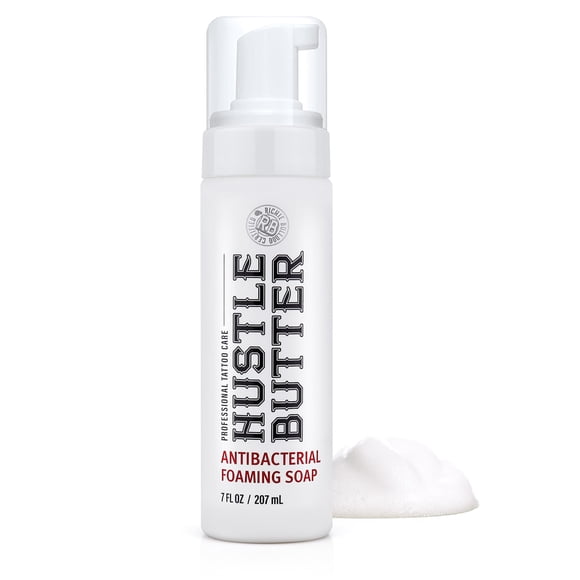 Jabón para el cuidado posterior de tatuajes Hustle Bubbles, antibacteriano, 200 ml