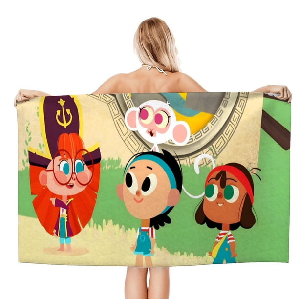 Ahoy Piratas Toalla de playa de secado rápido con diseño temático, regalo para mujeres y niñas, ideal para cumpleaños, fans, amantes de la música, uso en la playa o al aire libre, 78 × 180 cm