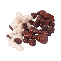 Bothyi - Wood International Chess Piece Set De 32 Fondo De Fieltro Acolchado De 1 Pulgada