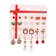 thumbnail image 3 of Pendientes De Moda Conjunto De Regalo De Reno Aro Copo De Nieve Para Fiesta De Navidad Amigo Bowknot, 3 of 5