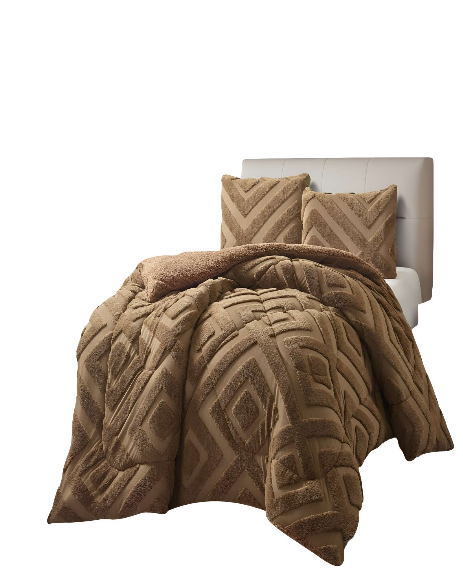 Genérico - Cobertor De Jacquerd Cutting Con Chiporro King 250X270Cm Cafe B1