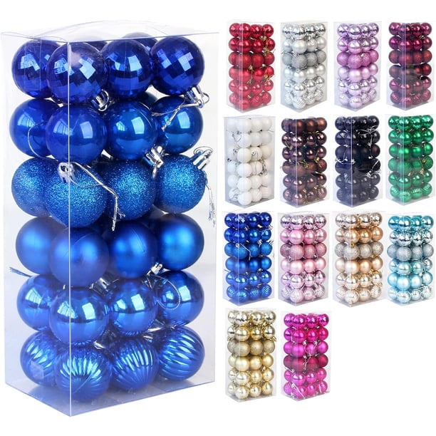 Adornos navideños irrompibles, bolas de árbol, colgantes, para bodas, fiestas de Halloween (paquete de 36 unidades) (4 cm/1,5'')