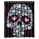 thumbnail image 1 of Cortina de ducha de calavera superior, juego de cortina de baño con ganchos, tamaño 60 x 72 pulgadas, 1 of 3
