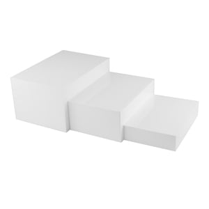 Bothyi - 3 Piezas Elevadores De Buffet Elevadores De Comida Para Exhibición De Catering Coleccionables De Joyería Blanco