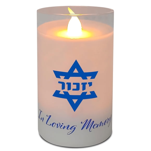 Vela LED sin llama Ner Mitzvah 9,5 cm Votiva