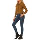 thumbnail image 3 of INSPIRE CHIC Chaqueta de Mujer de Imitación de Ante con Botones, Cuello Abierto, Chaqueta de Motociclista Recortada para Otoño e Invierno M Marrón, 3 of 6
