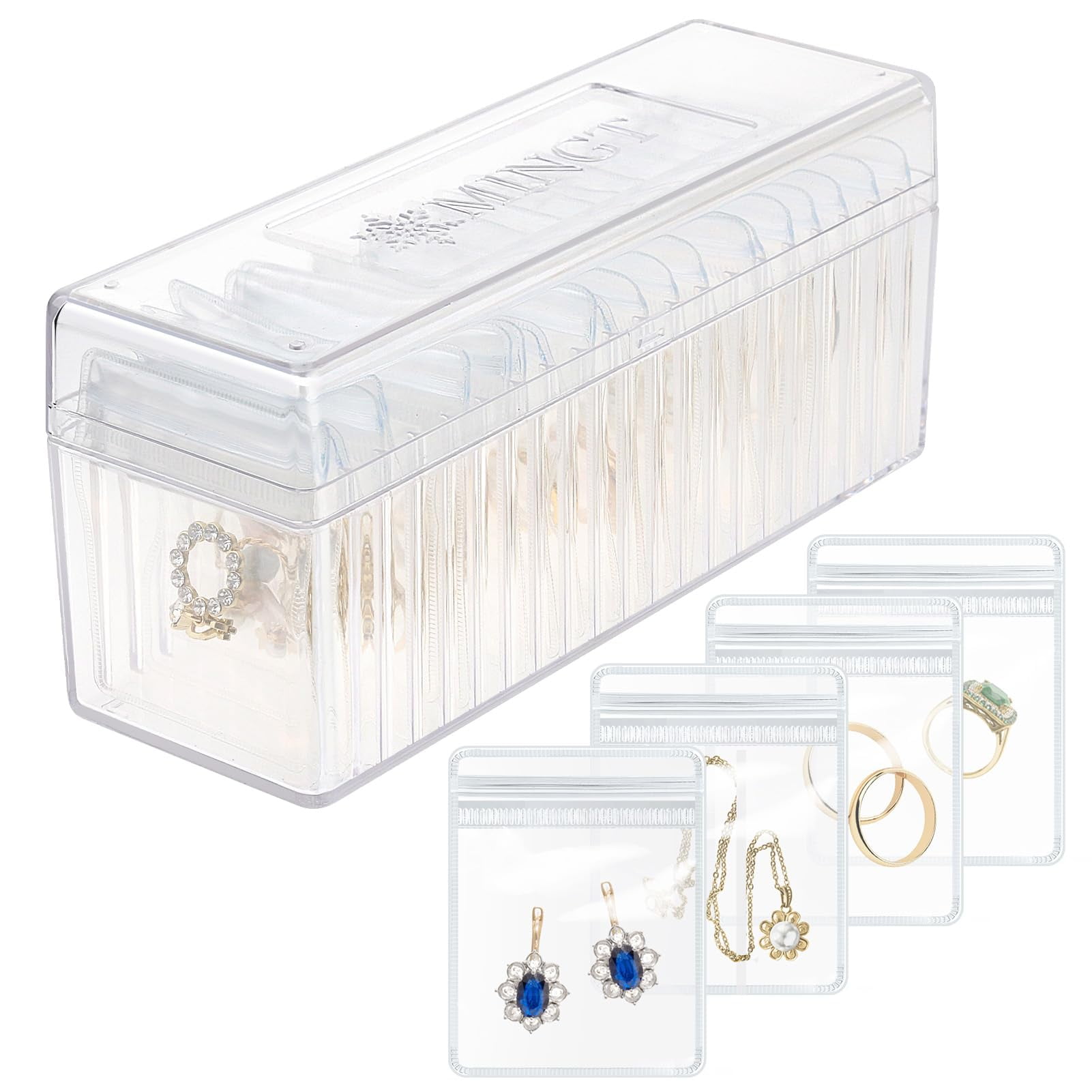 Joyero Organizador Homehive De Acrílico Con 20 Bolsas Para Mujer
