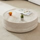 thumbnail image 1 of 39.37'' Faux MARS Pattern Coffee Tables for Living Room Round Tea Faux Travertine Textured table for Living Room, No Need Assembly., 1 of 3