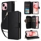 thumbnail image 5 of Funda Cartera con Cremallera y Correa para iPhone 15 Soporte y Tarjetero Negro, 5 of 6