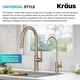 thumbnail image 4 of Grifo con filtro de agua Kraus Oletto, monomando, bronce envejecido, 4 of 9