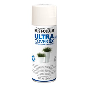 Rust-Oleum - Pintura En Spray Ultra Cover 2X Multiuso Blanco Mate 340 G