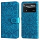 thumbnail image 1 of Funda tipo cartera FOXDOCK para Xiaomi Poco X4 Pro 5G , diseño girasol en relieve, cuero PU, cierre magnético, soporte y tarjetero, 1 of 5