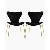 Habita2 Chile - Pack 2 Sillas Jlove Velvet Gold - Negro
