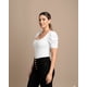 thumbnail image 1 of Body Escote Cuadrado Blanco Manga Princesa Talla L-XL, 1 of 3