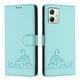thumbnail image 1 of Funda tipo cartera FOXDOCK para Motorola Moto G14 4G con soporte, ranuras, RFID, diseño de gato, 1 of 5