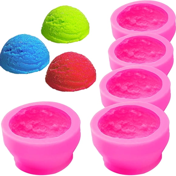 Moldes de silicona TuNan, 5 piezas, forma de bola de helado, rosa