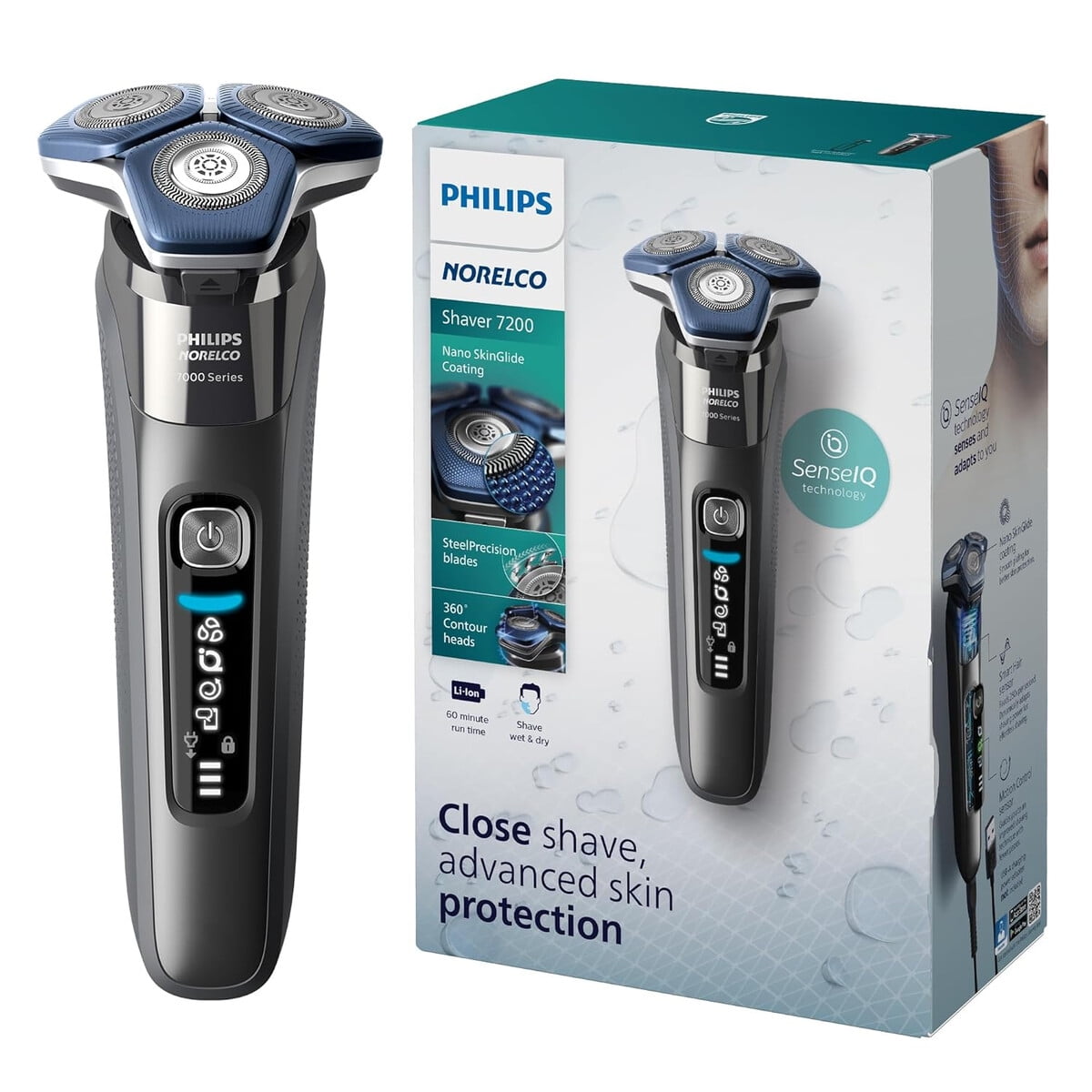 Afeitadora Eléctrica Philips Norelco 7200 Recargable Wet Dry
