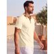 thumbnail image 4 of INSPIRE CHIC Camisa Polo de Hombre de Manga Corta con Cuello de Cuadros en Contraste Camisas de Golf XXL Beige, 4 of 5