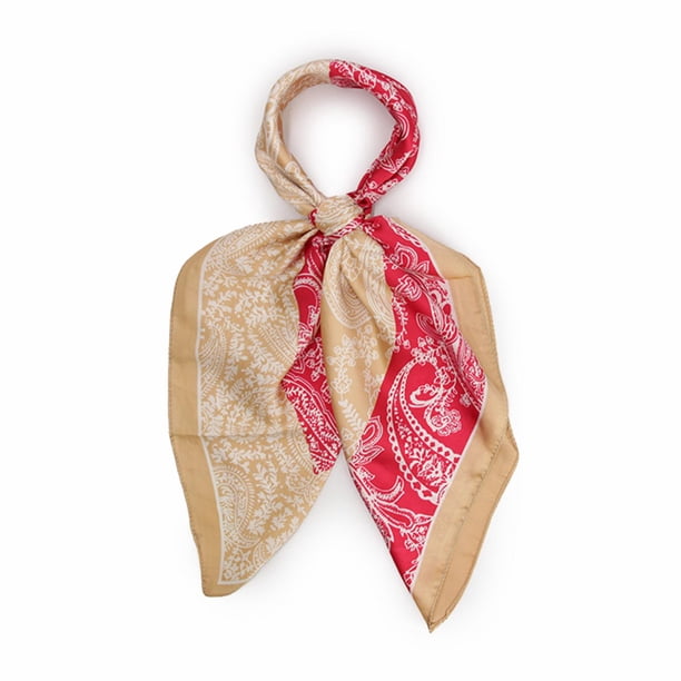 Pañuelo mediano de mujer tipo seda 90x90 160 beige Talla Única
