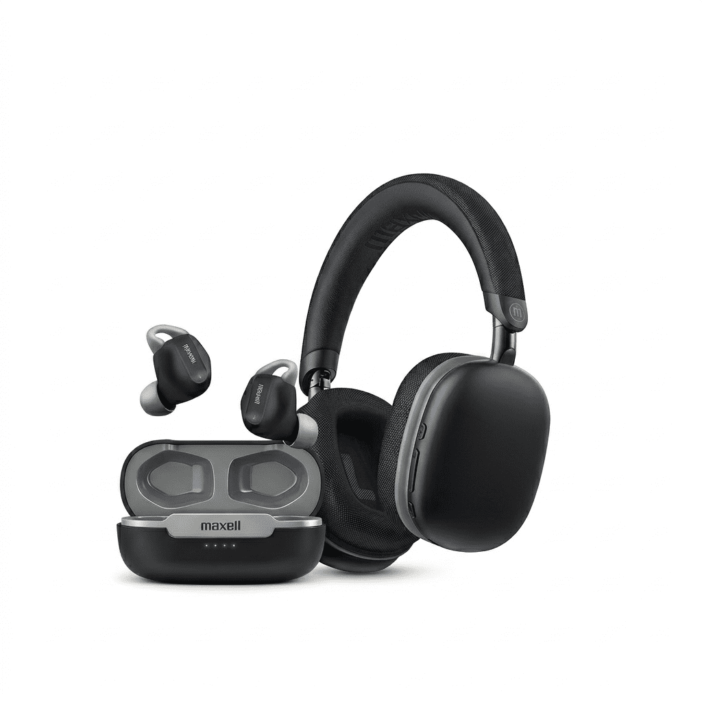Pack Audífonos Maxell Inalámbricos Bluetooth Mxpods Negro