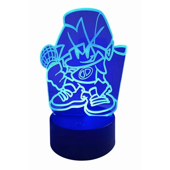 Lampara Ilusion 3D Friday Night Funkin de 7 colores, Base touch