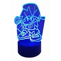 Lelumania - Lampara Ilusion 3D Friday Night Funkin De 7 Colores, Base Touch