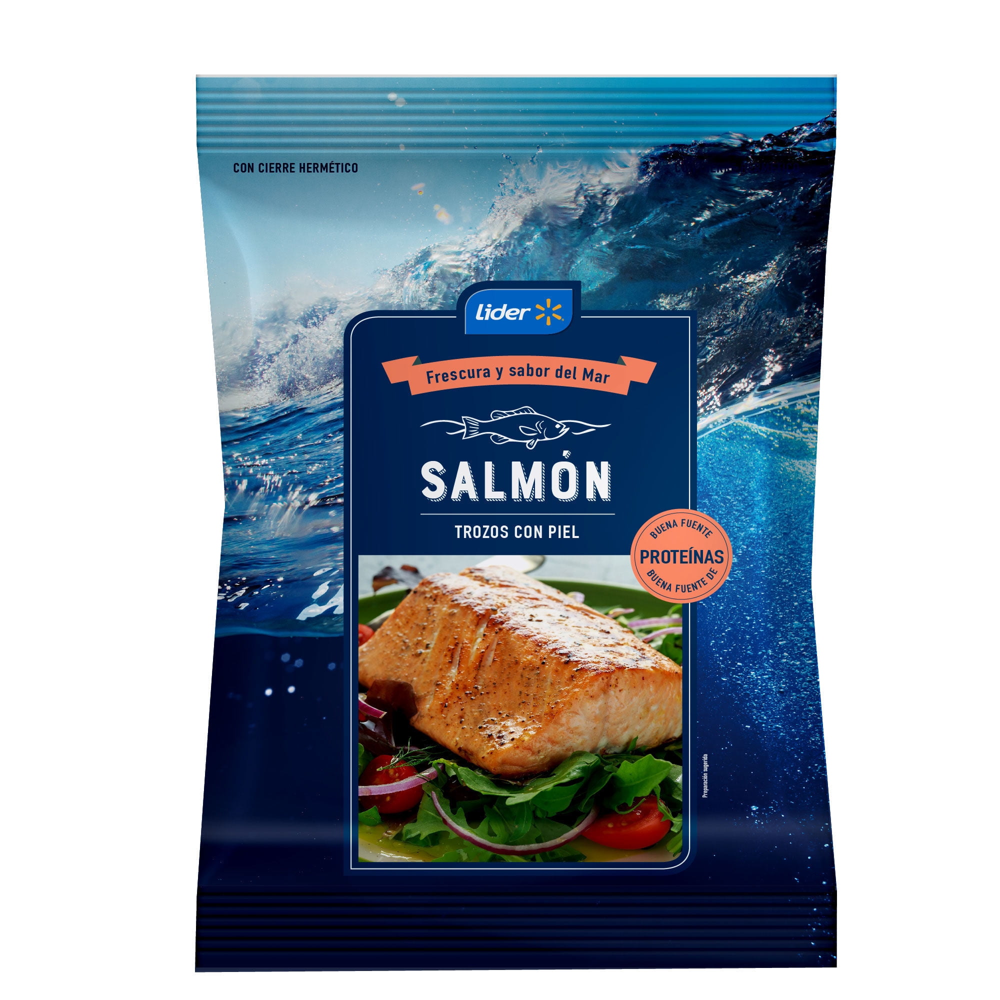 Salmón En Trozos Con Piel 500 g Lider