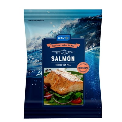 Salmón En Trozos Con Piel 500 G Lider