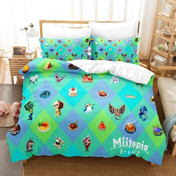 3D Print Game Miitopia Bedding Set Duvet Cover Bed Set Quilt Cover Pillowcase Comforter king Queen Size Boys Adult Bedding Set